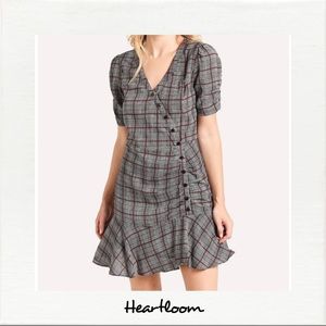 Heartloom Plaid Short Sleeve Dress NWT